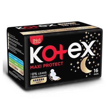 Kotex Pads Maxi Protect Night 16'S