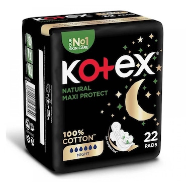 Kotex Pads Natural Maxi Protect Night 22'S