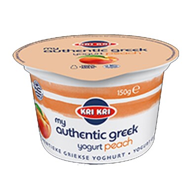 Kri Kri Authentic Greek Yougurt Peach 150GR
