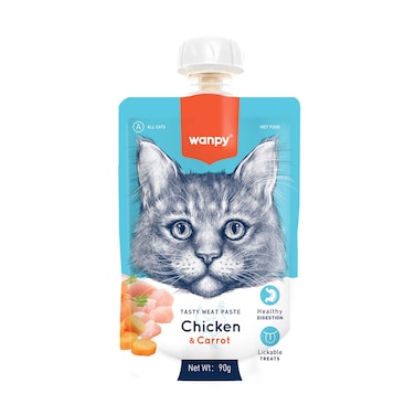 Wanpy Meat Paste Chicken And Carrot For Cat 90GR