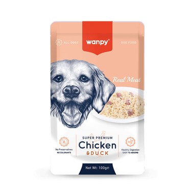 Wanpy Felits Chicken And Duck For Dog 100G
