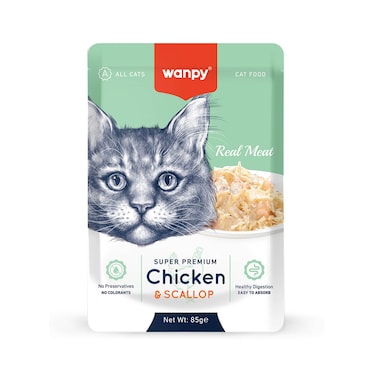 Wanpy Felits Chicken And Scallop For Cat 85GR