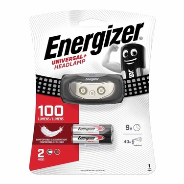 Energizer Universal+ Headlamp 100lm + 2 piles AAA
