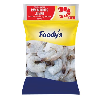 Foody's Frozen Raw Shrimp Jumbo 21/25 1KG