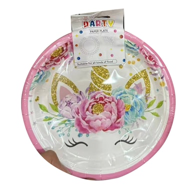 7 Inch Plates, 10Pcs Unicorns