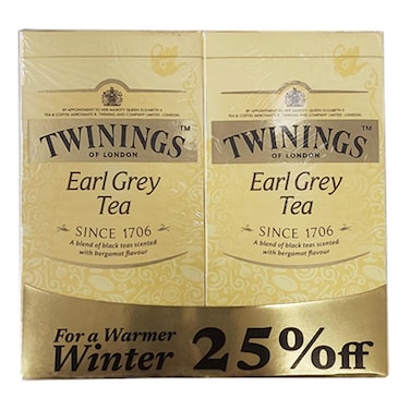 Twinings Earl Grey Tea 25 Sachets X2 25% Off