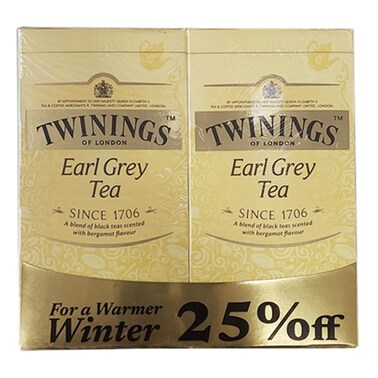 Twinings Earl Grey Tea 25 Sachets X2 25% Off