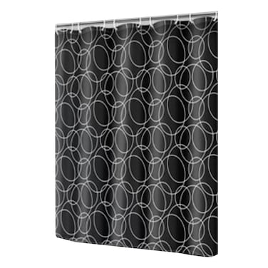 Bath Curtain 180X180CM Black Circle