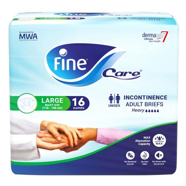Fine Adult Brief Derm Pro Large Box 16 Diapers