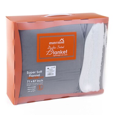 Sherpa And Soft Flannel Grey 220X180CM