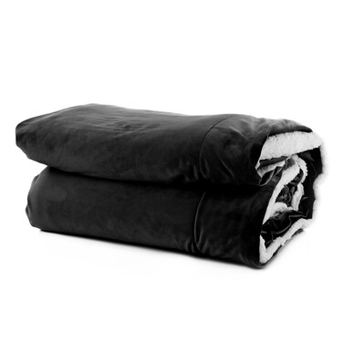 Sherpa And Soft Flannel Black 220X180CM