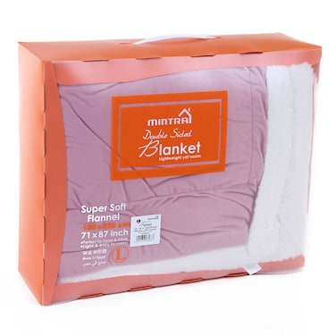 Sherpa And Soft Flannel Rose 220X180CM