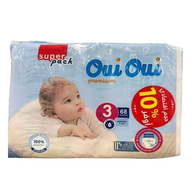 Oui Oui Baby Diapers 5-9Kg 68'D