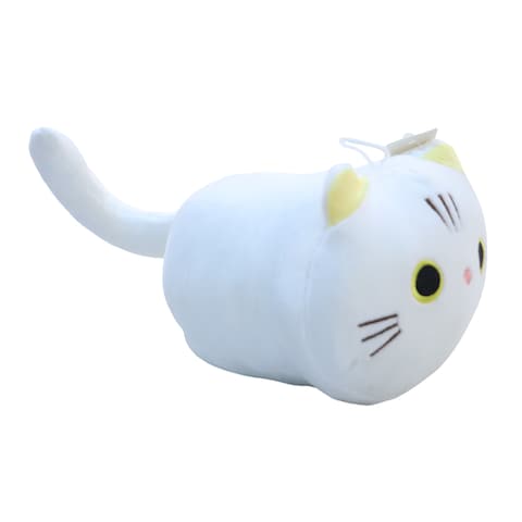 White Fluffy Plush Cat