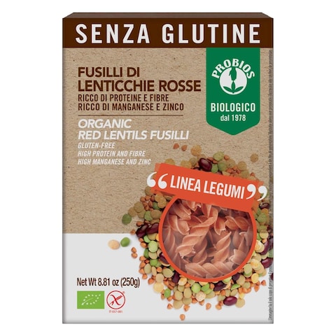 Probios Organic Red Lentil Fusili 250GR