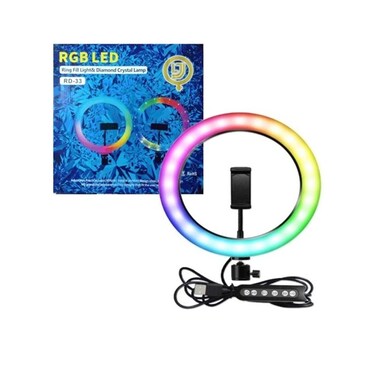 Crystal Rgb Led Ring Light Black