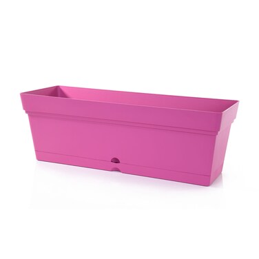Plastic Rectangular Pot With Plate 50X17CM