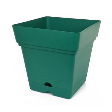 Plastic Sqaure Pot 38CM+Plate And Wheel