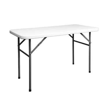Rectangular Metal Folding Table 122CM White