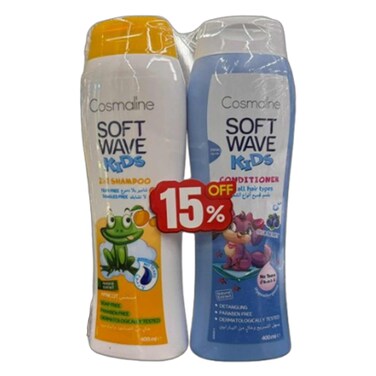 Soft Wave Kids Shampoo Apricot 400ML+ Conditioner 400ML 15% Off