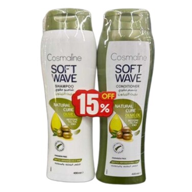 Soft Wave Shampoo Britle Undangerable Hair 400ML + Conditioner 400ML 15% Off
