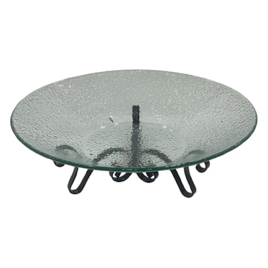 Round Glass Plate With Stand