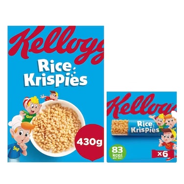 Kellogg'S Rice Krispies 430GR + Cereal Bars x6 Free
