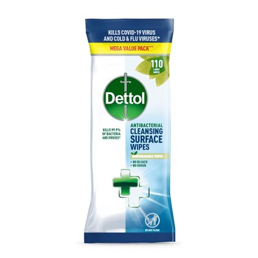 Dettol Antibacterial Wipes 110 Sheets