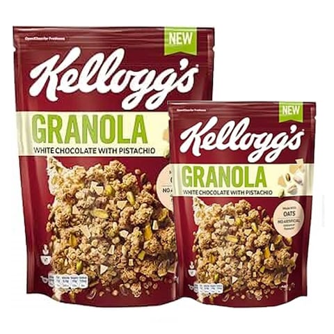 Kellogg&#39;S Granola White Chocolate Pistachio 380GR+120GR Free