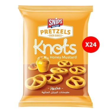 Snips Pretzels Knots Honey Mustard 24X30GR