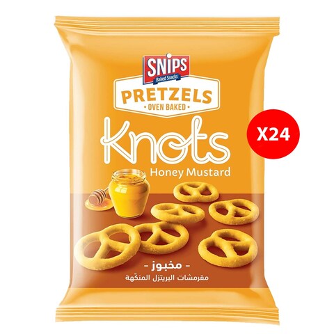Snips Pretzels Knots Honey Mustard 24X30GR
