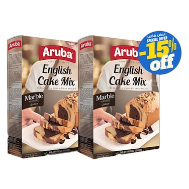 Aruba English Cake Mix Marbled 200GRX2