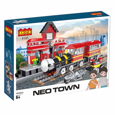 Blocks Neo Town Train 464 Pieces