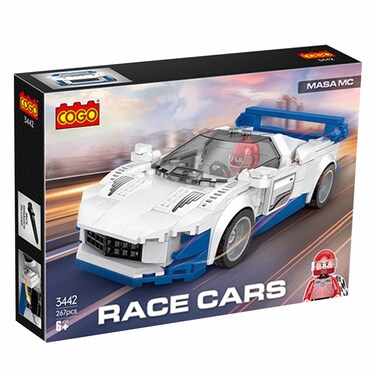 Blocks Blue And White Car 267Pieces