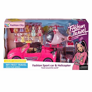 Sedan Pink Car And Plane