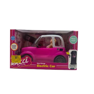 White And Pink Electric Car