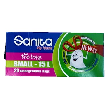 Sanita Tie Bag Small White Bio