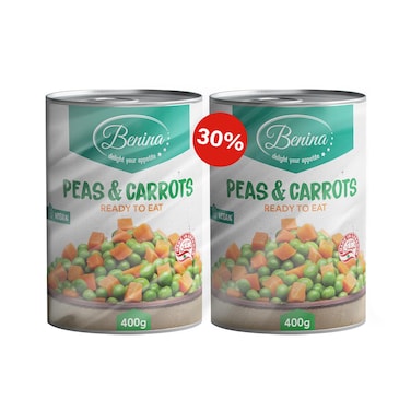 Benina Green Peas Carrot 400GRX2 Special Price