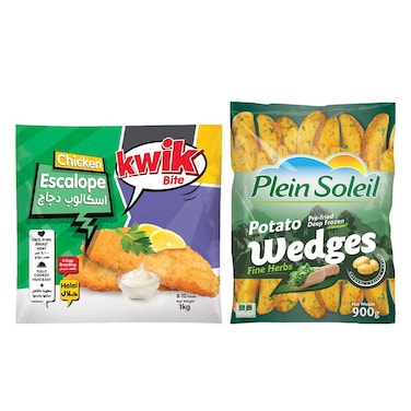 Kwik Chicken Escalope 1KG + Wedges 900GR Free