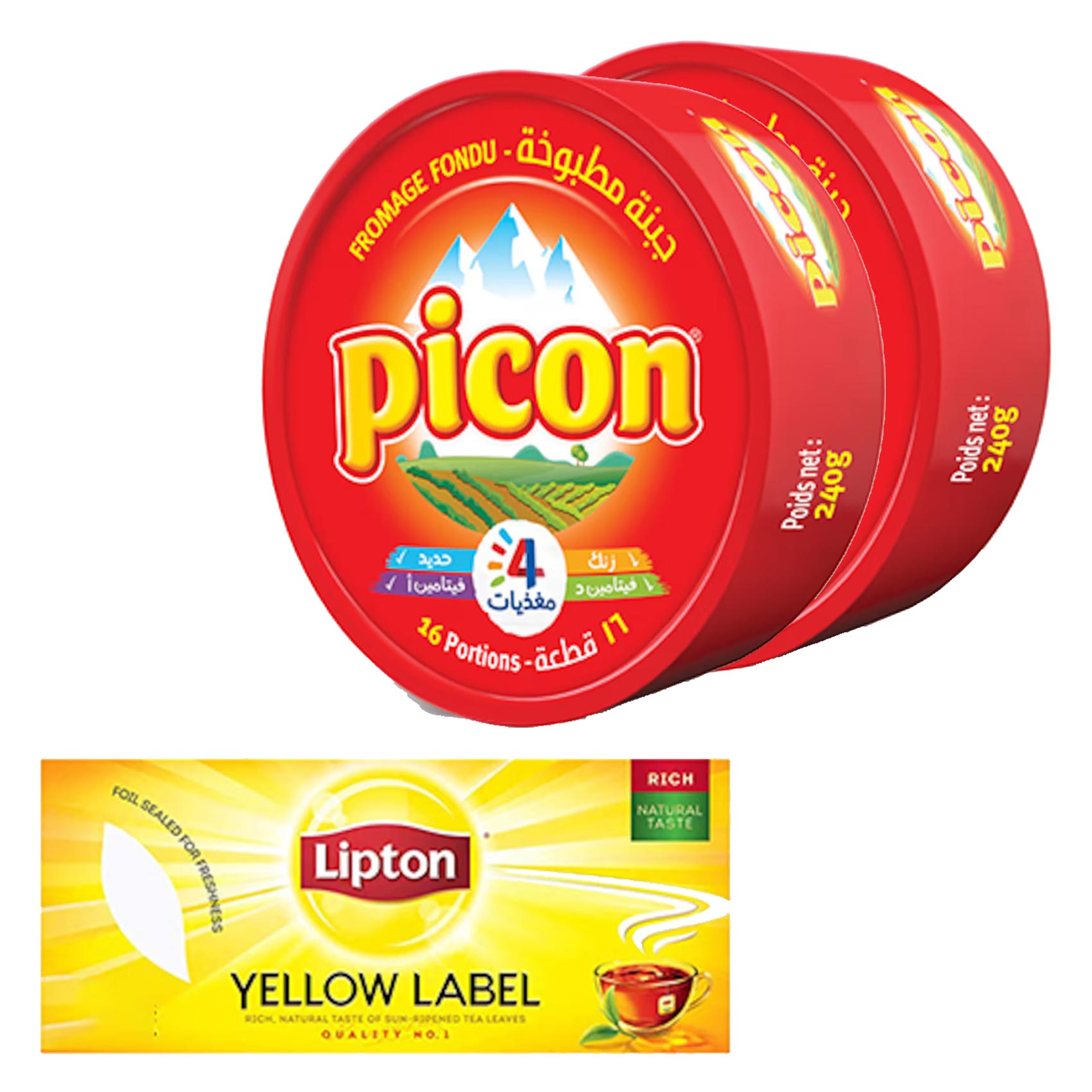 Buy Picon Portions 240GR X2 + Lipton 25'S Online | Carrefour Lebanon