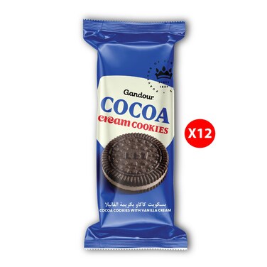 Gandour Cream Cookies Cocoa 38GR X12