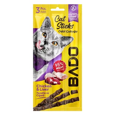 Bado Pet Treat Cat Sticks Chicken And Liver 3X5GR