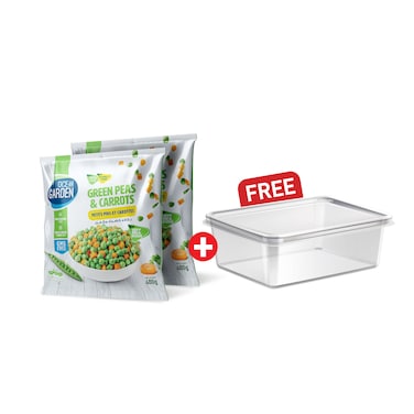 Ocean Garden Peas And Carrots 400GRX2 +Plastic Container