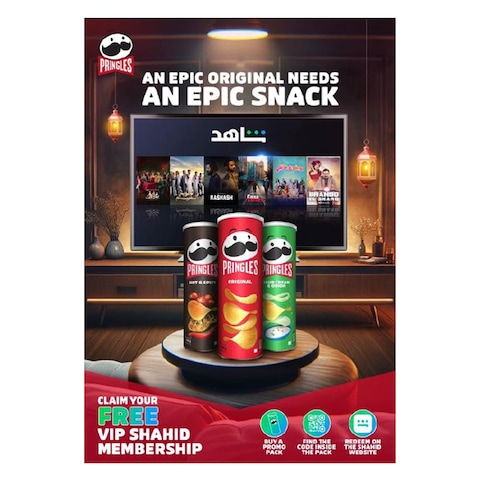Pringles Original 2X200GR + Shahid Package