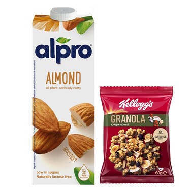Alpro Almond Drink 1L + Granola Fruits 60GR