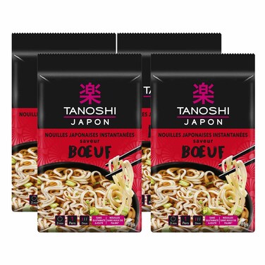 Tanoshi Instant Noodles Beef 85GR 3+1 Free