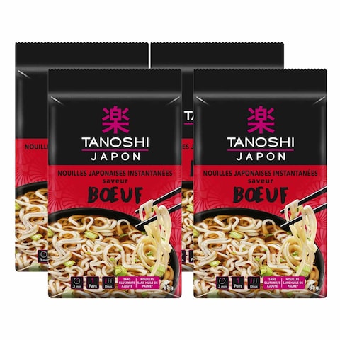 Tanoshi Instant Noodles Beef 85GR 3+1 Free