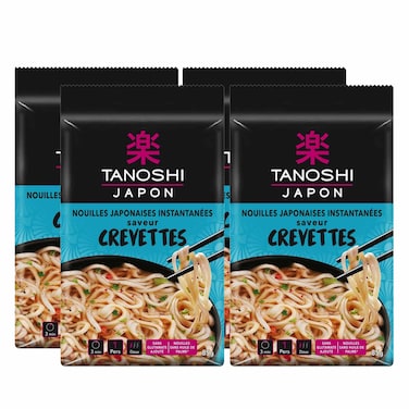 Tanoshi Instant Noodles Shrimp 85GR 3+1 Free