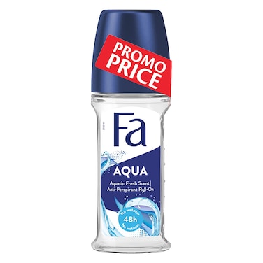 Fa Roll On For Men Aqua 50ML 20% Off