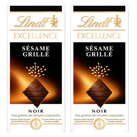 Lindt Excellence Dark Sesame 2X100GR Special Price